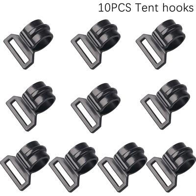 Paquete de 10 ganchos para tienda de campaña, camping, caravana, toldo, tienda de campaña, clip de cuerda resistente al viento, clip para tienda de campaña