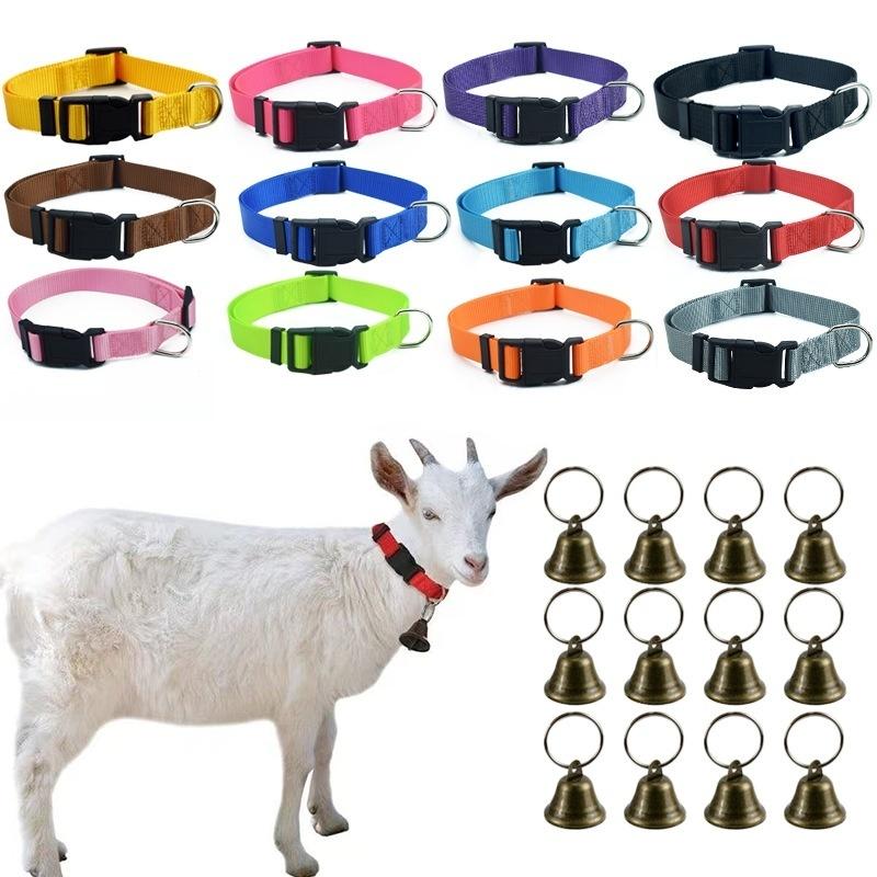 Goat Sheep Adjustable Nylon Pet Collar Strong Durable Wear Resistant 1 Piece for Livestock Identification on Ranch