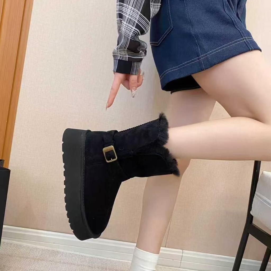 [Fanfna] Snow boots 2025 winter new thick-soled Northeast fluffy piled thickened warm and wear-resistant cotton boots