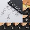 Weightlifting Metal Sports Logo Keychain Bicycle Zinc Zinc Alloy Pendant Creative Key Ring Ornaments  Girls