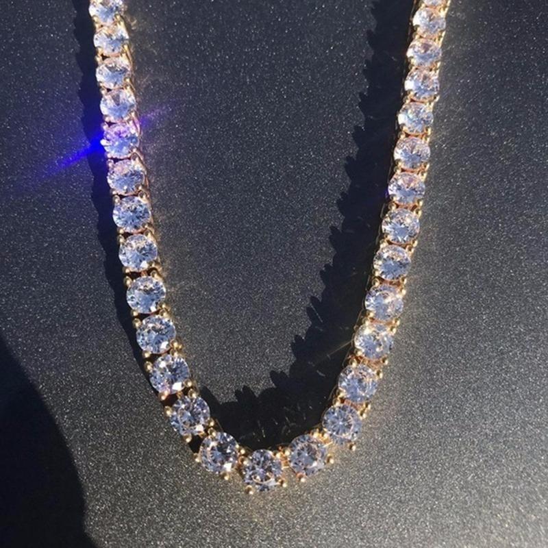 Tennis Chain Rhinestone Inlaid Necklace 