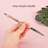 Nail Art Brush Nail Brush for Nail Art for Home Use and Professional Nail Salon Gel Nail Art Brush Clear Acrylic Handle