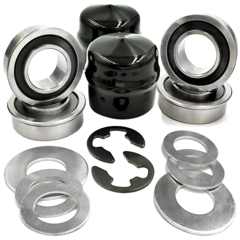 (4 Pack) HD Switch Front Wheel Bearing Bushing To Bearing Conversion Kit Husqvarna AYP Poulan Jonsered Craftsman 532124959 124959