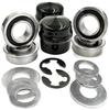 (4 Pack) HD Switch Front Wheel Bearing Bushing To Bearing Conversion Kit Husqvarna AYP Poulan Jonsered Craftsman 532124959 124959