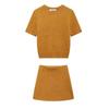 Kaslead New Arrival Women's Clothing Fashion Style Fashion Blended Short Sleeve Tops Skirt 2488108 2488109