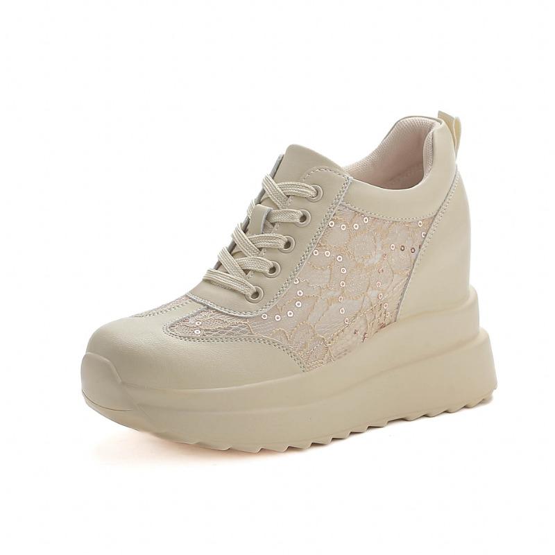 

Тренд воскресенье осенне-зимние женские туфли новые маффины толстая подошва внутренняя высота увеличение повседневные сетчатые туфли одна пара 39