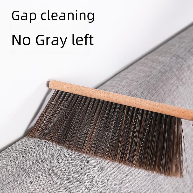 Weichborsten-Besen aus Buchenholz - Langer Stiel, Antistatischer Staubentferner für Schlafzimmer, Sofa und Bett.