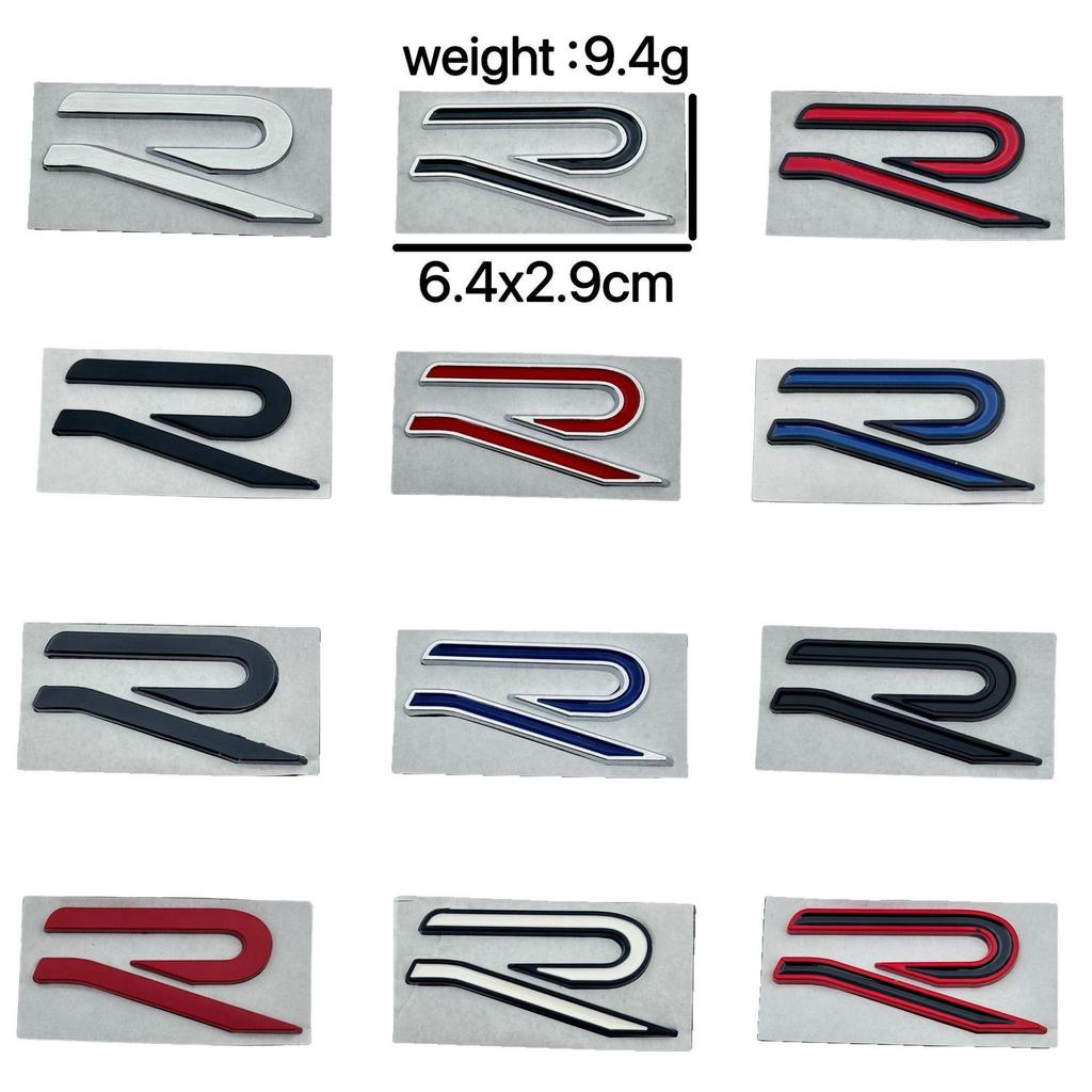 Golf 8 R-Line Rear Black Emblem - Black Warrior GTI for Car Modification