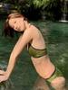 2025 Summer High-End Color Block Bikini: Thailand Pure Desire Women's Beach Vacation Swimsuit