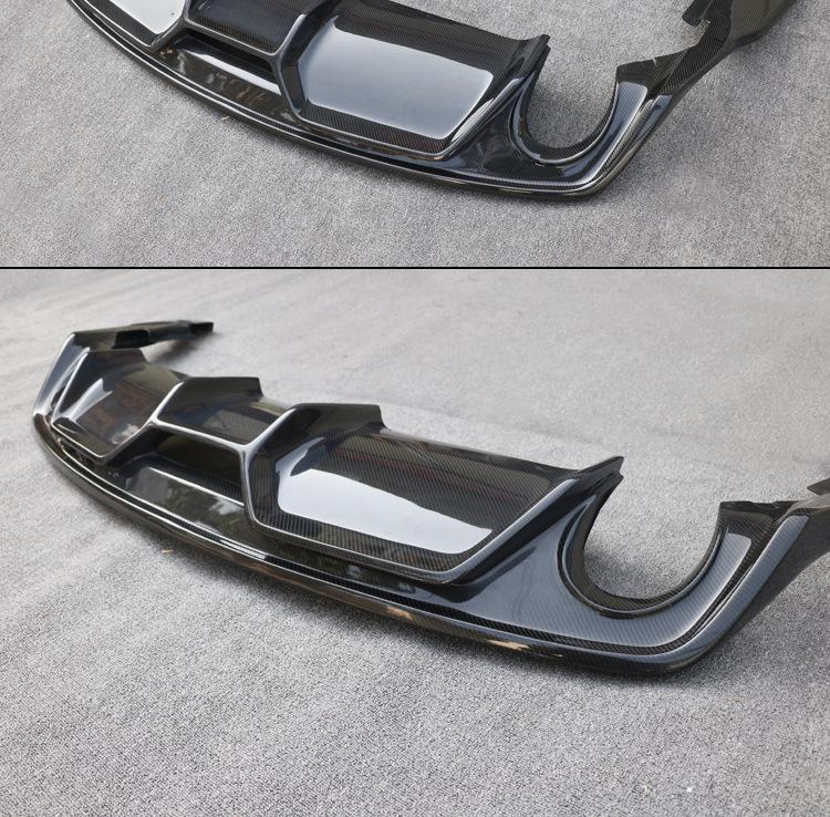 Carbon Fiber Dual Outlet Rear Lip Spoiler for 15-17 Ford Mustang