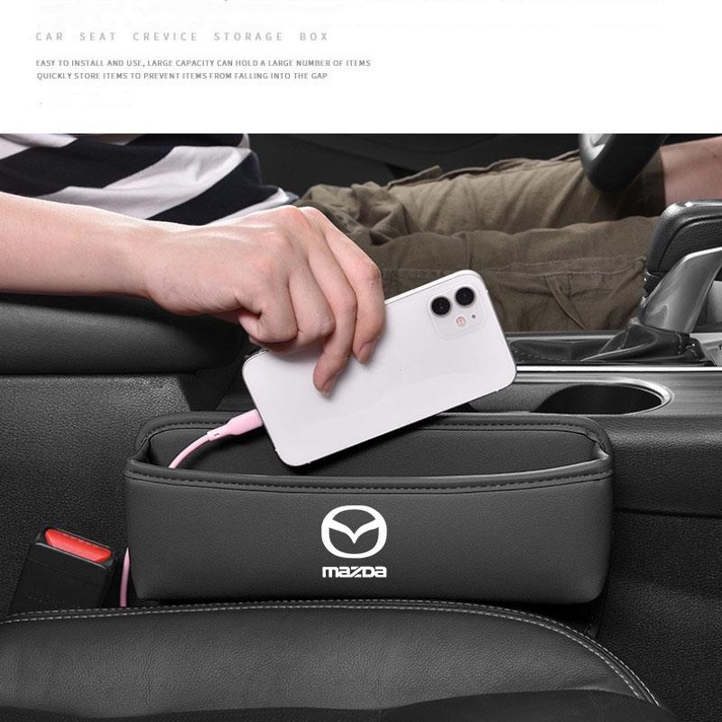 Car Seat Organizer Leather Crevice Storage Tools Box Accessories for Mazda 3 6 Atenza Cx9 Cx7 Cx5 Rx8 Rx7 Mx5 Speed Axela CX30