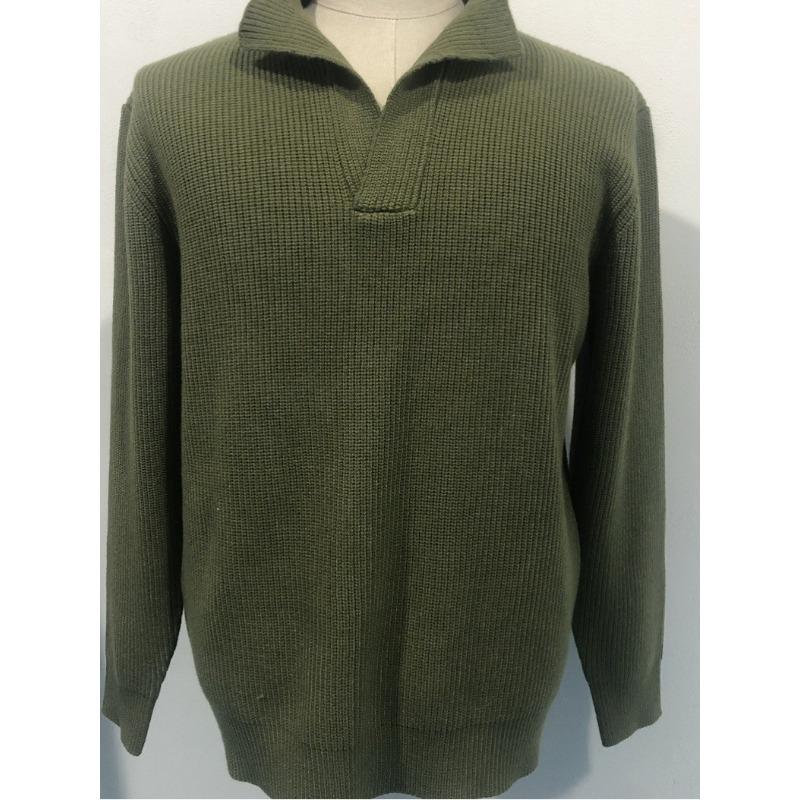 Men's V Neck Knit Pullover Sweater, Solid Color Long Sleeve Top, Fall Winter Loose Versatile Knitwear