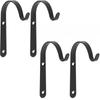 4pcs Creative S-Shaped Wall Mounted Flower Pot Bracket, Iron Hanging Plant Rack, Essential Iron Clothing Rack For Balcony Decoration, Flower Pot Rack
