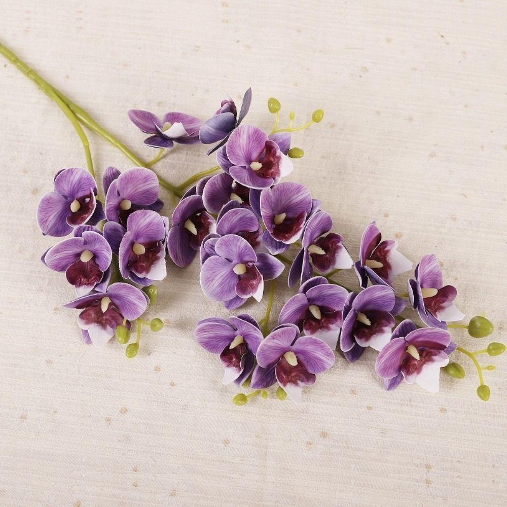 21 Heads Artificial Phalaenopsis Branches Real Touch Fake Mini Flowers Balcony Decor