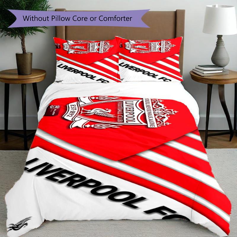 3pcs Duvet Cover Set (1*Duvet Cover + 2*Pillowcase, Without Core),Football team.C Print Bedding Set, Bedroom Decor, All‑Season, Birthday Gift