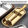 Modern Buffet Utensil Tray Stainless Steel Tray, Serving Spoon Holder with Food Tongs Kitchen for Stove Rack, Plate Rest Bread Cake, Counter