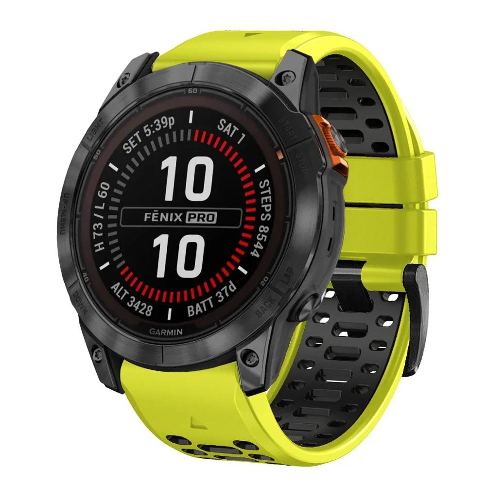 26/22mm silikonový řemínek na hodinky pro Garmin Fenix 8 Pro 8 7X 7Pro/Instinct 2X/Tactix 8 7/Enduro 3 2/Forerunner 970 965 Řemínky na hodinky