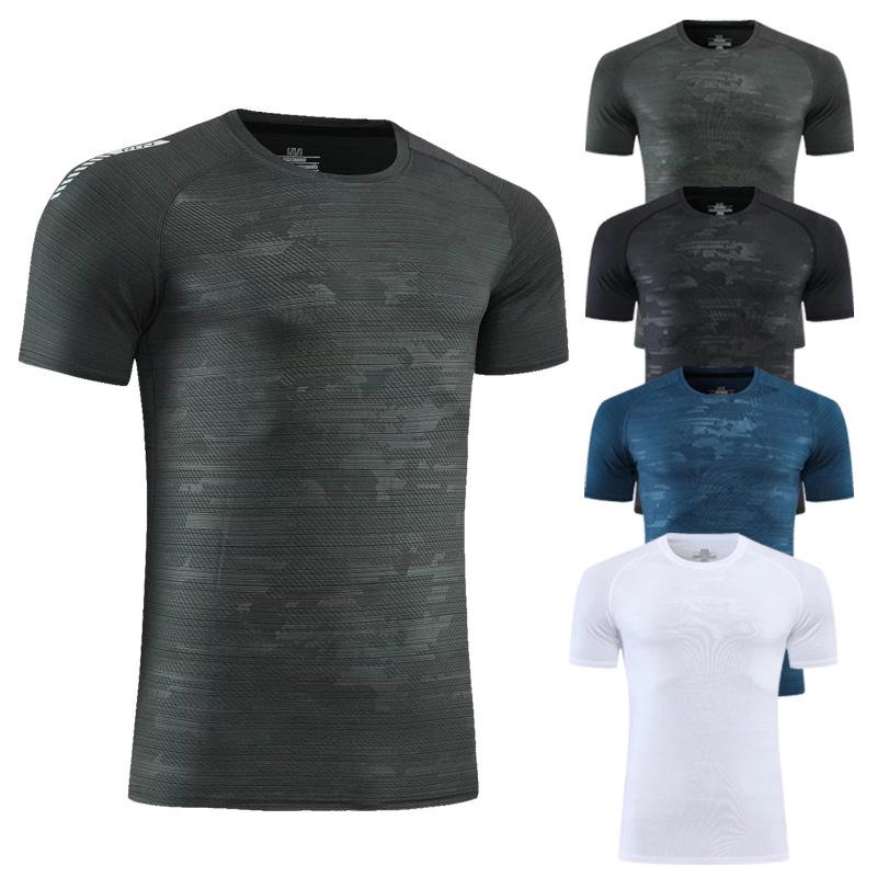 Heren Sneldrogend Kortarmig Sport T-shirt - Ronde Hals Fitness Hardloop Top