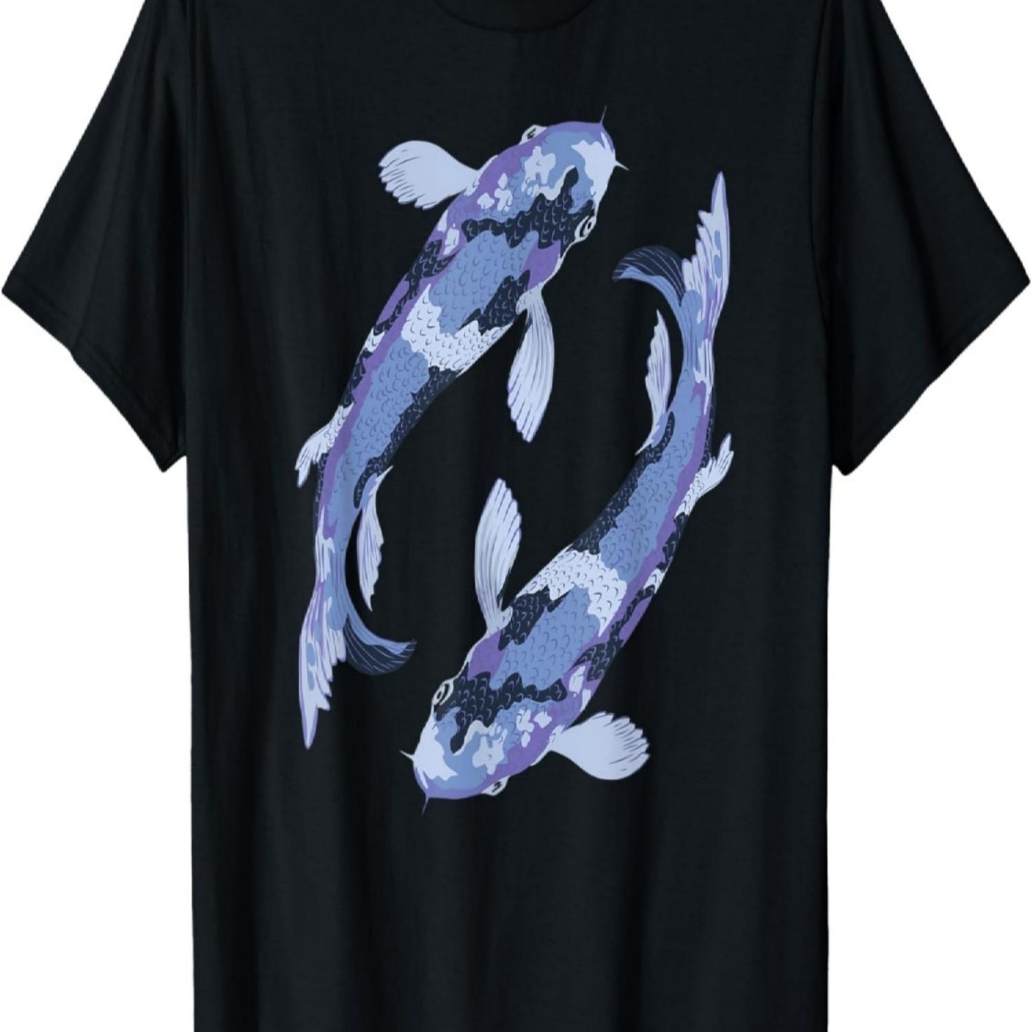 Koi Carp Nishikigoi Fish Cherry Blossoms Men Women T-Shirt(6) S