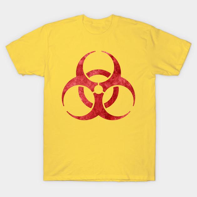 Unisex Fashion TShirt Red Biohazard Symbol Print TShirt Plus Size S-5XL T-Shirt 100%Cotton Tops O Neck Short Sleeve Tees L