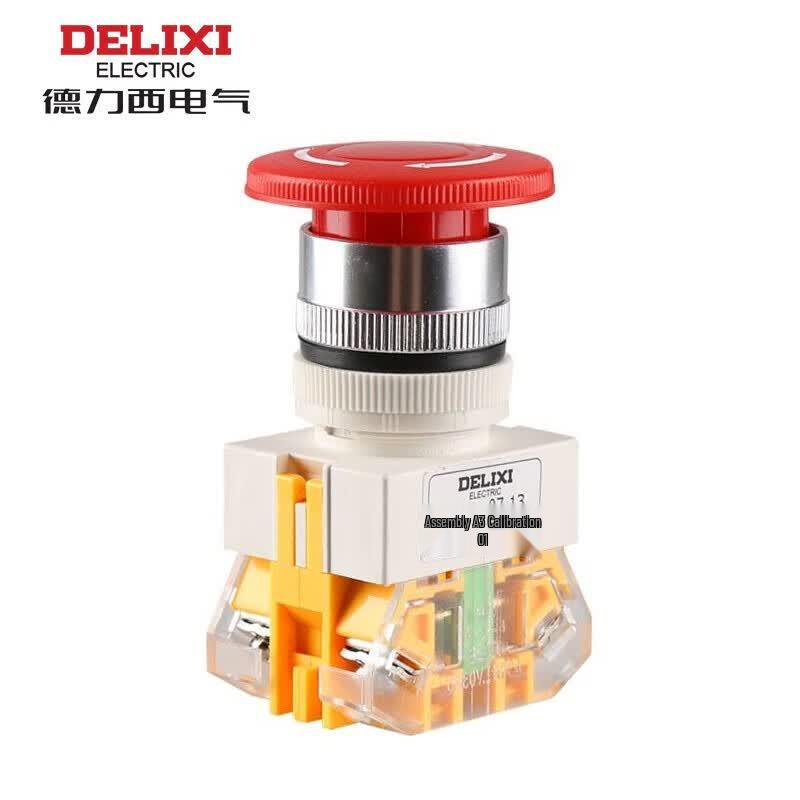DELIXI LAY7 Series 22mm Plastic Mushroom Push Button Switch