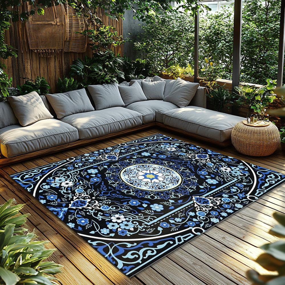Moroccan Area Rug Vintage Persian Carpet Bohemian Floor Mat Home Decor Living Room Bedroom Non-Slip Washable Floor Covering