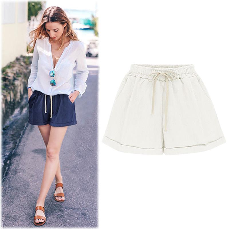 Wide-leg Pants Women's Summer Black Pants For Women Loose Informal Shorts Large Size Thin Three-point Pants