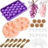 26 Pezzi Materiali per la Produzione di Sapone Con Stampi in Silicone a Forma di Uva Rosa Corda Sacchetti Regalo Nastri Per Sapone Fatto a Mano Regalo di Festa