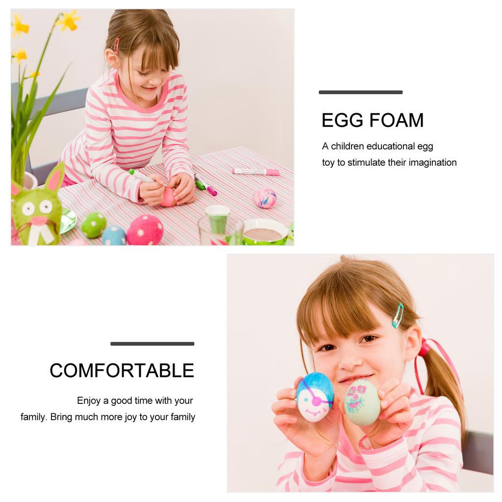 Eggs Easter Festival Children DIY Artificial Chicken Simulation Painting Party Decoration Supplies Large