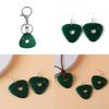 Coraline und die geheime Tür Schmuckset mit geometrischen Ohrringen und Jade-Anhänger für Damen