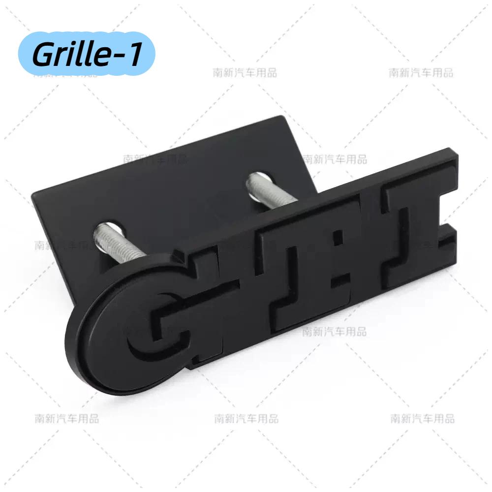 Insignia Adhesiva Metálica con Logo GTI para Rejilla Frontal/Maletero Trasero de Coche Accesorios