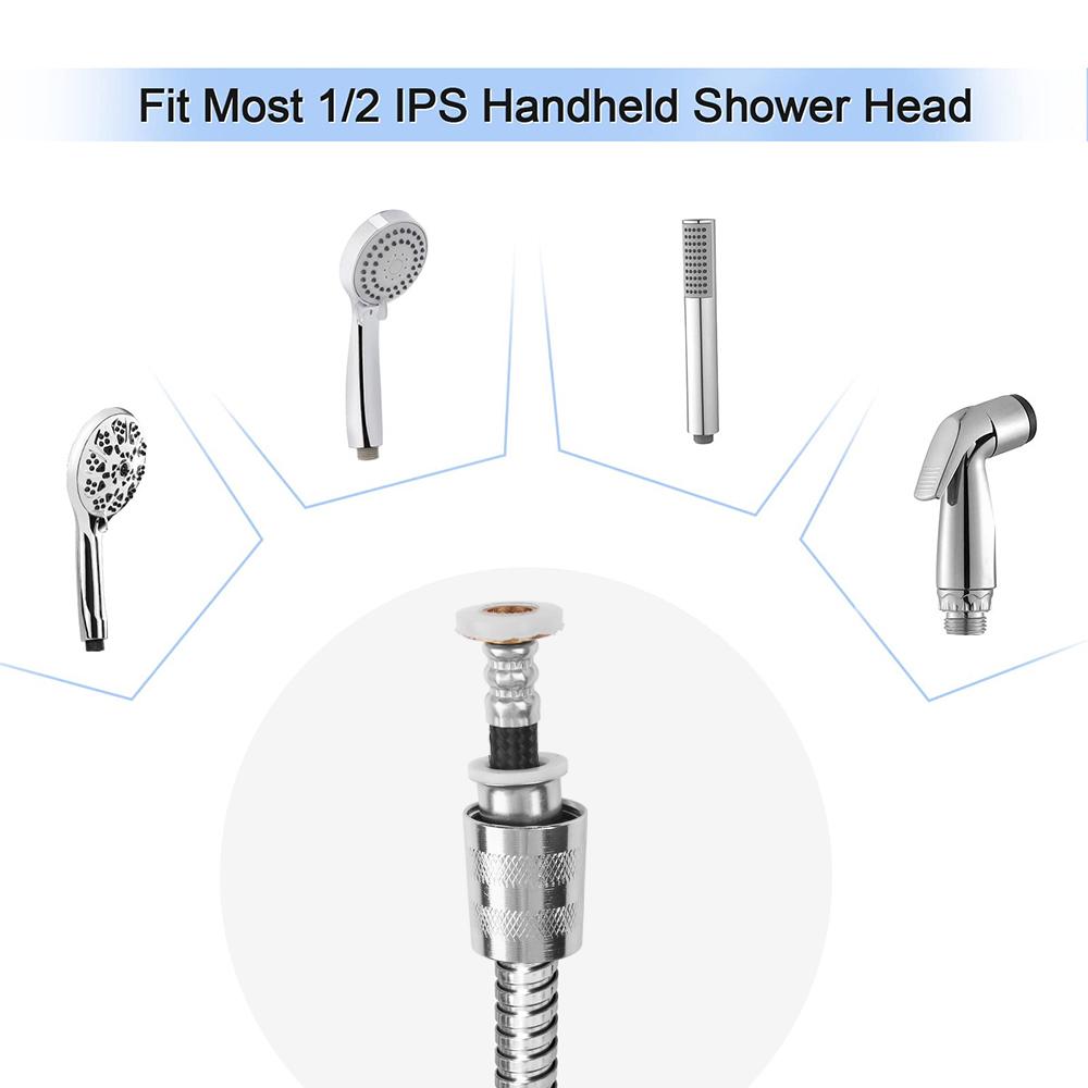 Shower Hose 3m/2m/1.5m Extra Long Stainless Steel Handheld Flexible Water Hose with Insert & Nut Flexible Bathroom Plumbing Pipe