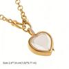 Rectangle Heart-shaped Box Necklace Hollow Design Chain Necklace  Women Accessories