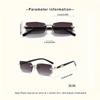 2 Pieces of Fashionable Glasses Set Retro Frameless Couple Metal Accessories Street Style and Daily Commuting Trend