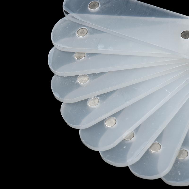 10Pcs Nail Art Tips Sticks Nail Display Acrylic Strips Practice Palette Manicure