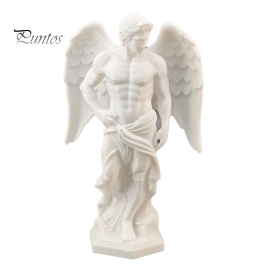 Lifelong Companionship Gift 3D Printed Muscle Angel Sculpture, Classical Greek Bust Art High Precision Sculpture Decor, Matte White Desk Ornament,