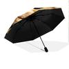 Rooster pattern, automatic folding umbrella, portable and foldable design, 8 ribs, a Christmas or birthday gift.