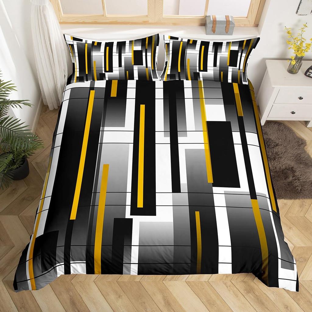 Abstract Art Duvet Cover Sets For Teens Queen Quilt Covers Lightweight Down Room Decor 2 Pillowcases 1 Duvet Cover No Comforter