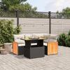 VidaXL Garden Lounge Set with Cushions 5 Pcs, Patio Sofas, Patio Furniture Set, Outdoor Furniture, Black 3273940