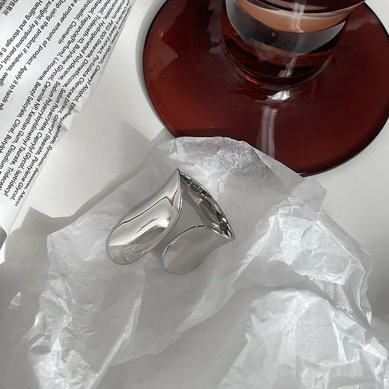 Minimalist Cuff Rings For Women Couples New Fashion Creative Smooth Pattern Geometric Party Jewelry Gifts Men