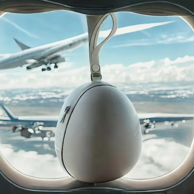 Custodia Cuscino da Viaggio a U Borsa Portaoggetti Scatola Cuscino in Memory Foam Copricuscino Cervicale da Viaggio Portatile Campeggio Borsa da Trasporto in EVA