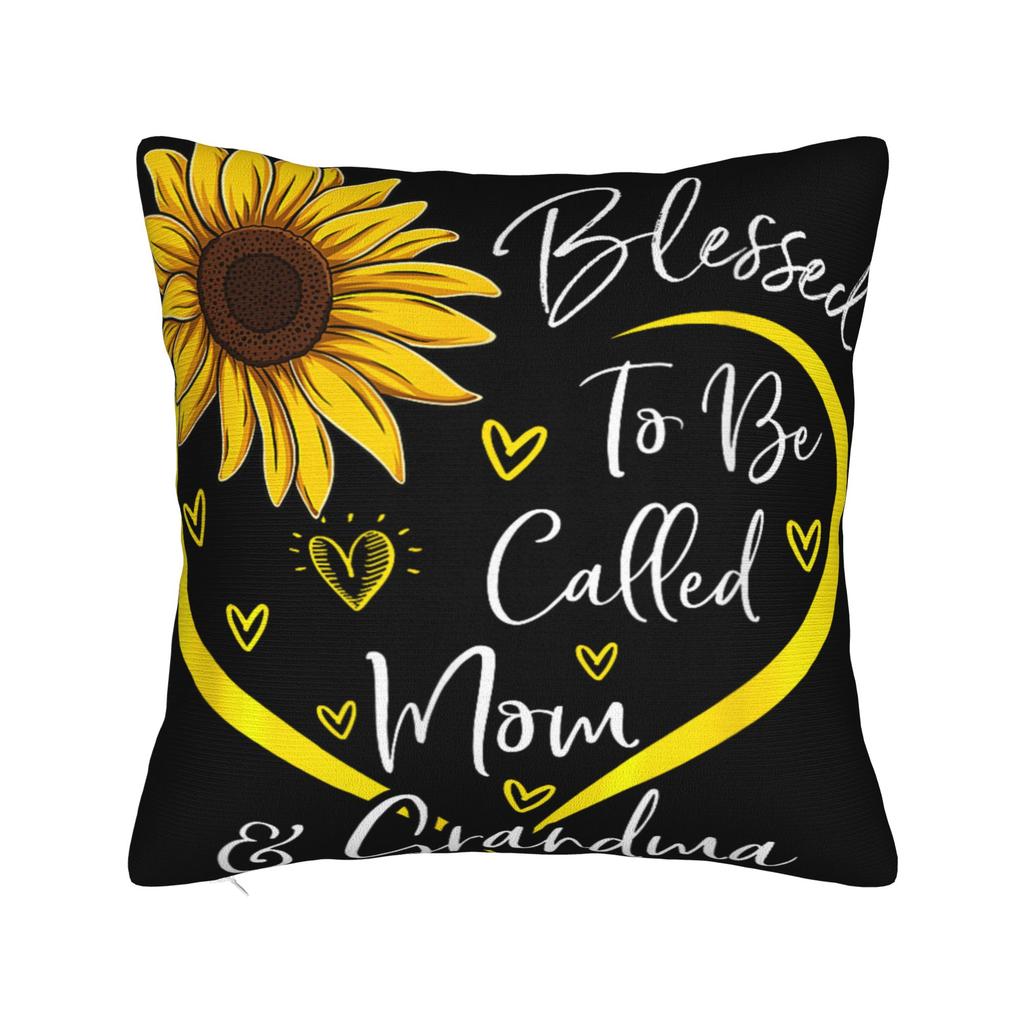 I Love You Mom Square Pillowcases Polyester Car Mother's Day  Cushion Case Funny Decor Pillowcase 45*45