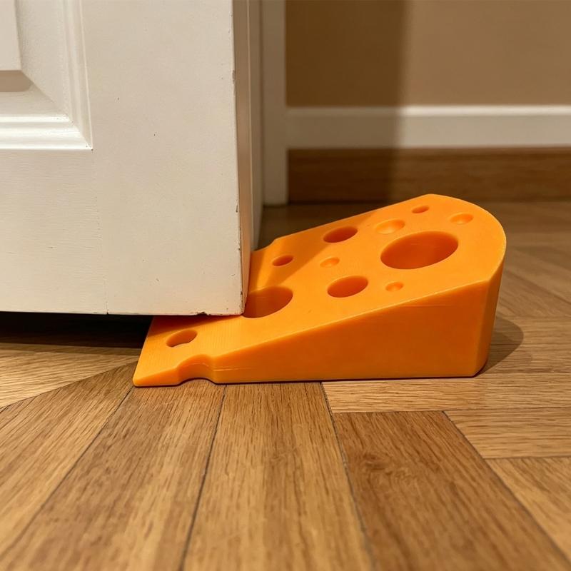 Multipurpose Cheese Door Stoppers Nonslip Decorative Household Item Lovely Home Addition Synthetic Resin Texture for Pet Owners
