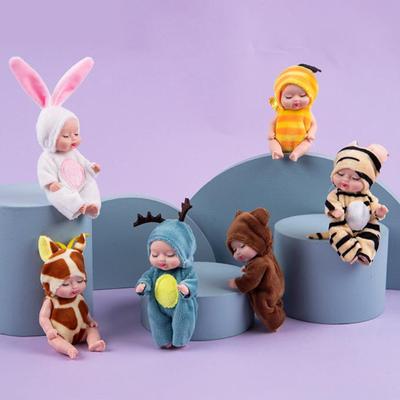 Kawaii 3,5 Zoll Simulation Reborn Puppen Spielzeug Mini Niedliche Schlafende Baby Serie Puppe Cartoon Tier Spielzeug Für Kinder Geburtstagsgeschenk