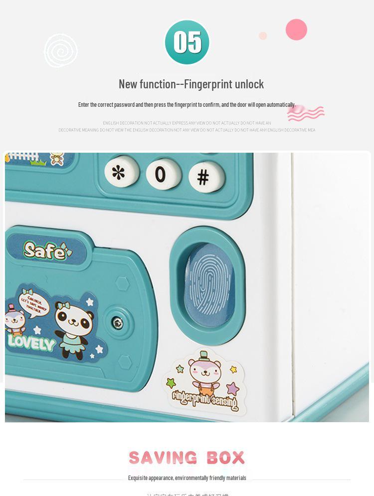 Kids' Smart ATM Piggy Bank with Face & Fingerprint Recognition