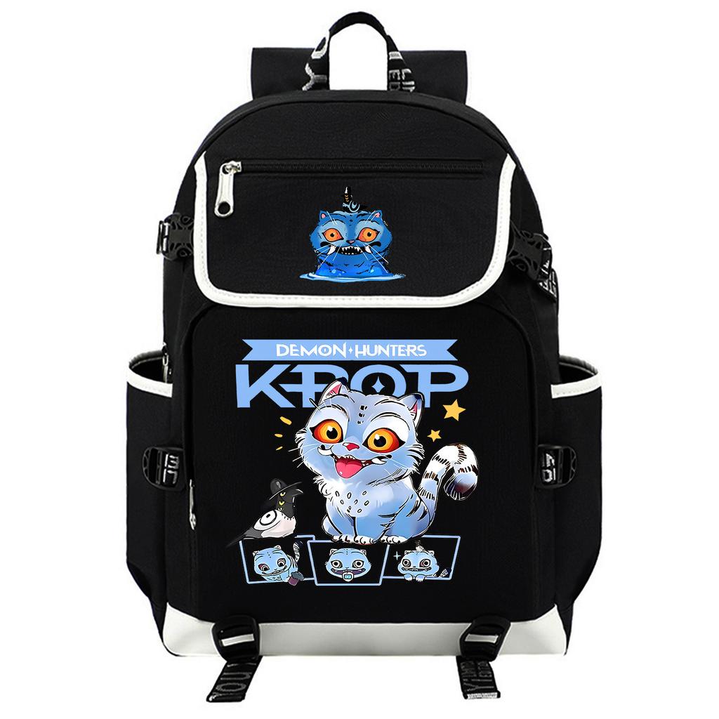 Trend Kpop Anime Cartoon Printed Backpack Lightweight Large Capacity Casual Student School Bag