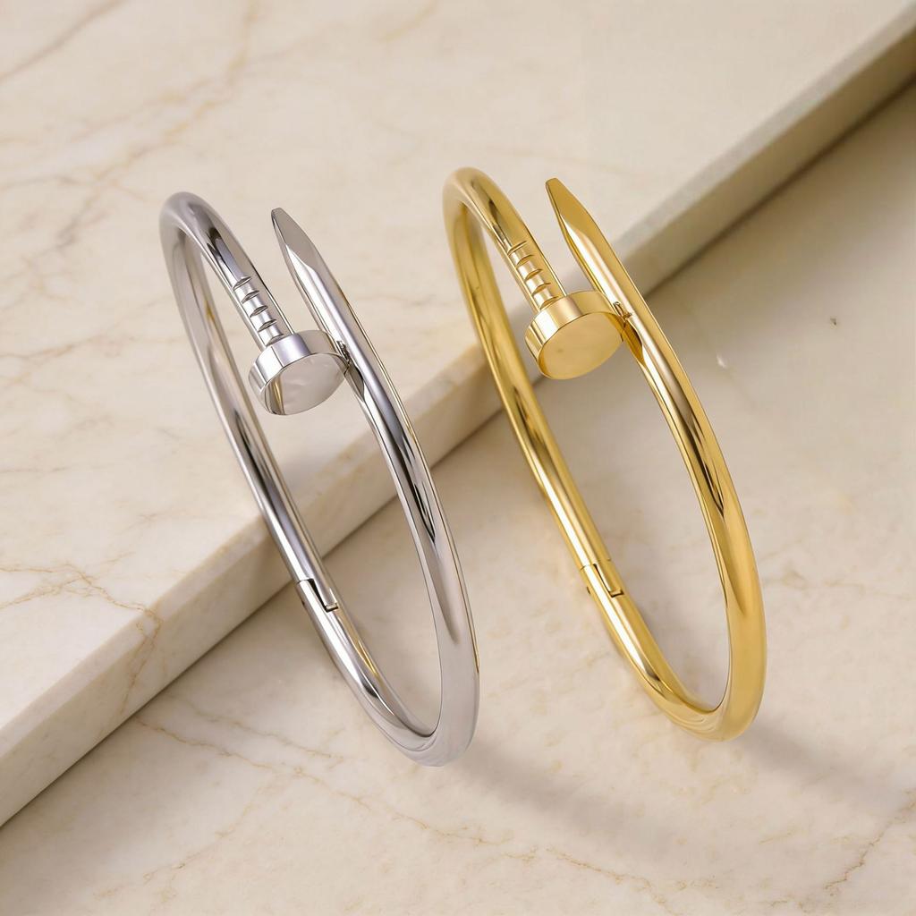 Bracciale per unghie 2026, Bracciale aperto regolabile di tendenza personalizzato per coppia Bracciale 520