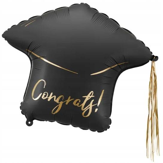 Balon Foliowy Gratulacje Biret Czapka Studenta Zakończenie Szkoły 60X55Cm