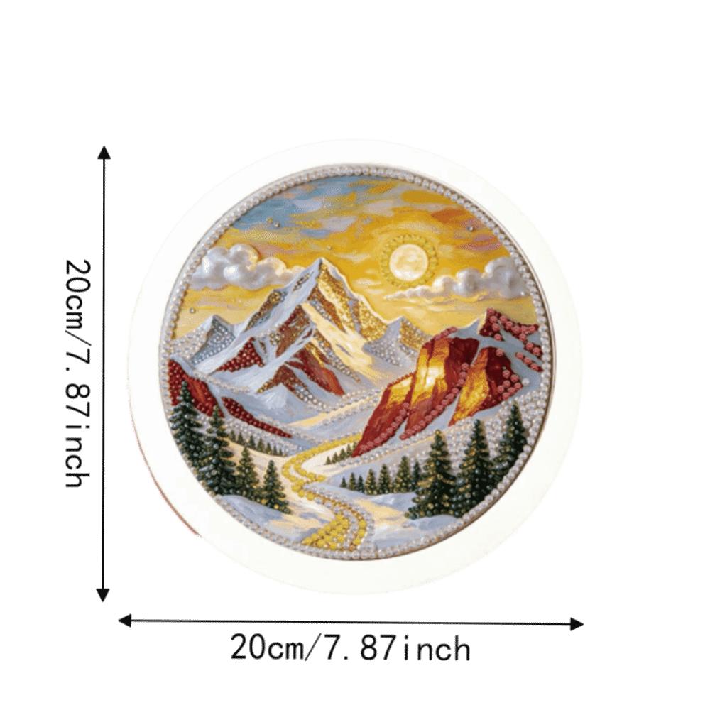 Flower Round Shape Pearl Painting Hand-Pasted Self-Adhesive Paintings  Bedroom Decorative