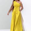 Women's Off Shoulder Three Quarter Sleeve Jumpsuit Slim Fit High Waist Elegant Floral Print Wide Leg Jumpsuit